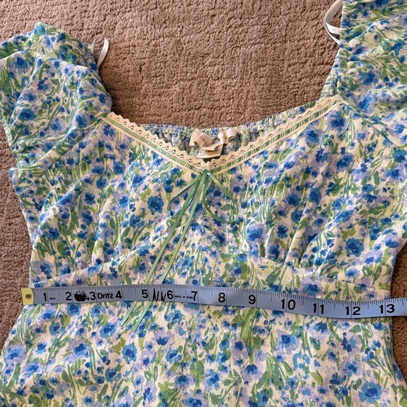 Monteau Blue and Green Floral Maxi Dress XS - Picture 9 of 9